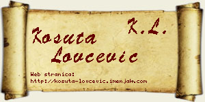 Košuta Lovčević vizit kartica